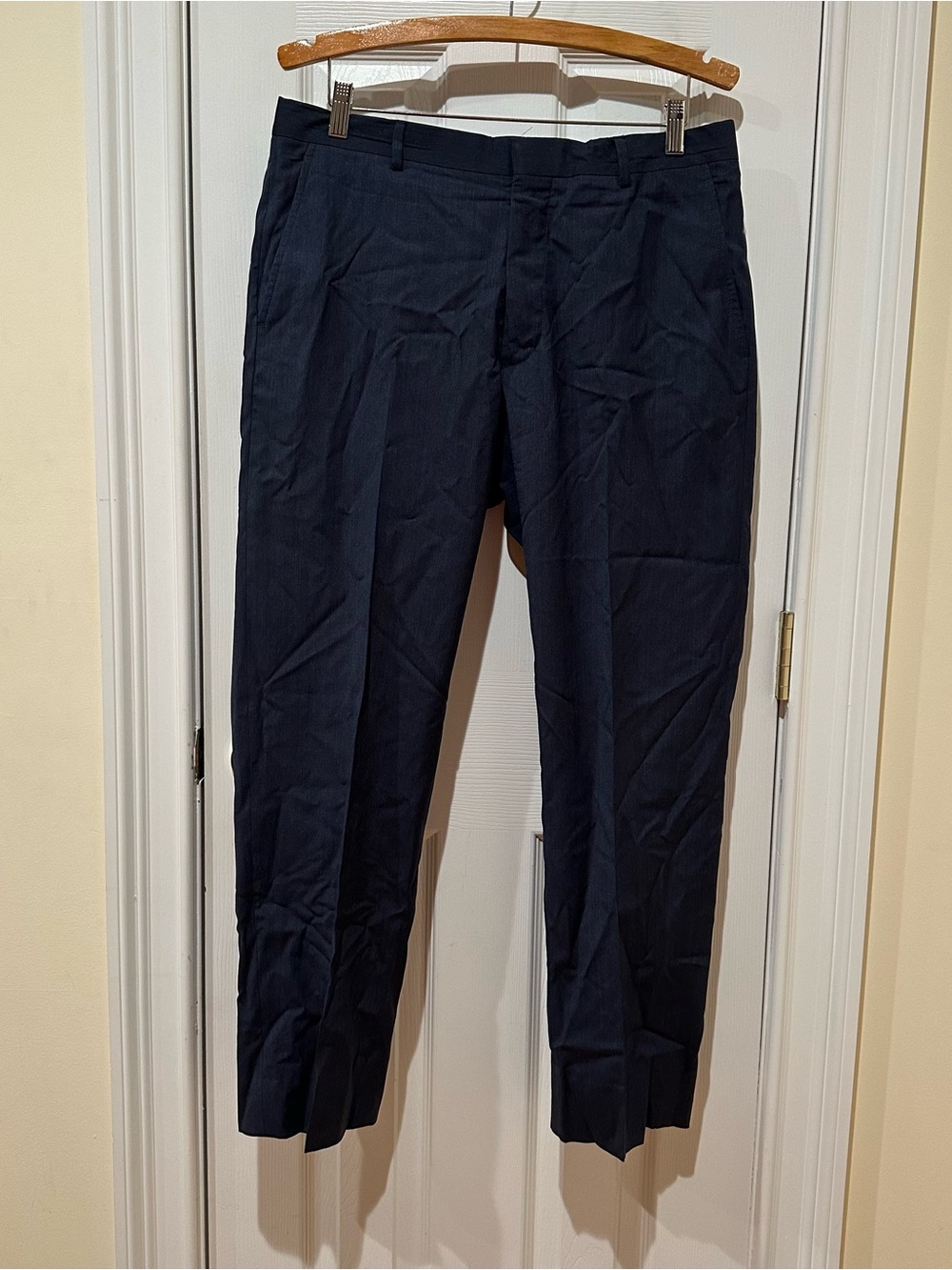 Jos A Banks, Reserved Men's Dark Navy Dress Trousers, Size 35 Reg